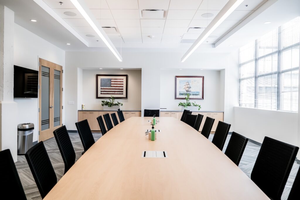 Photo of empty conference room