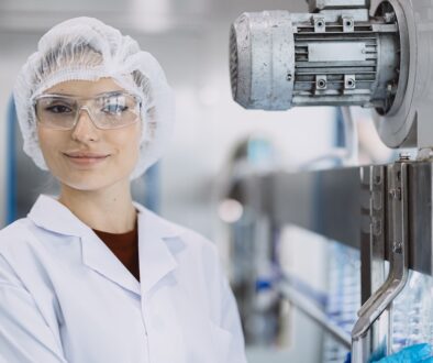 Female drug lab worker