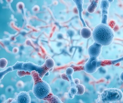 Digital render of cells interacting