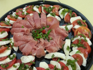 Photo of tomato and basil salad