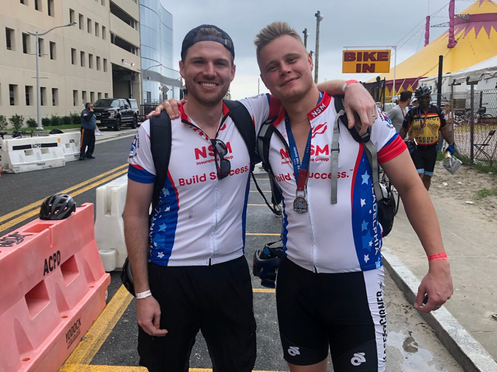 NSM employees on bikes at Ben To The Shore Event