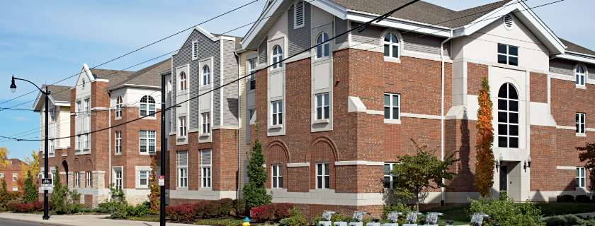 image of brick buildings