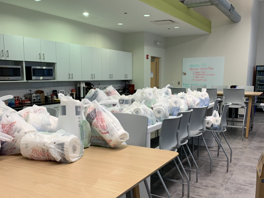 Photo of completed bags