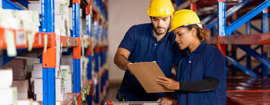 top-ten man and woman warehouse worker